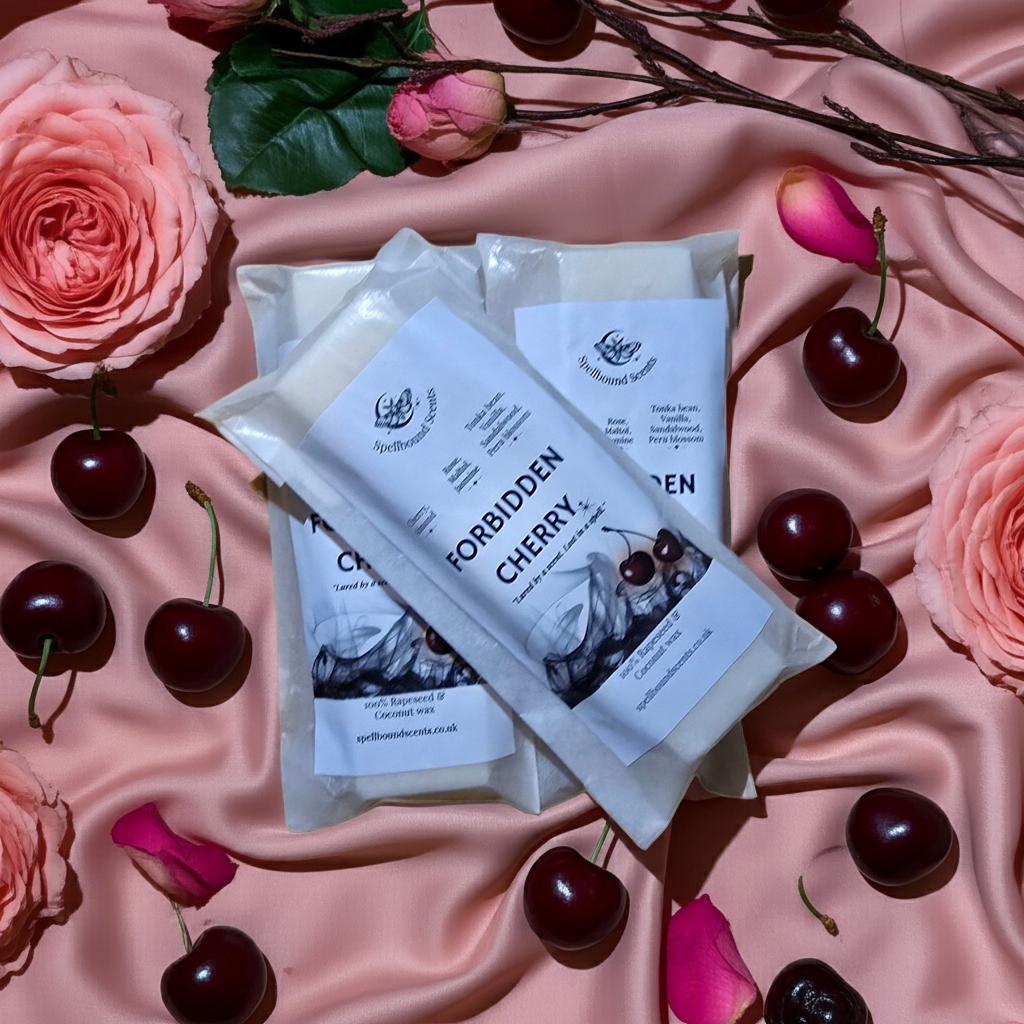 Forbidden Cherry Wax Melts – Rapeseed & Coconut Wax with Black Cherry, Rose & Vanilla
