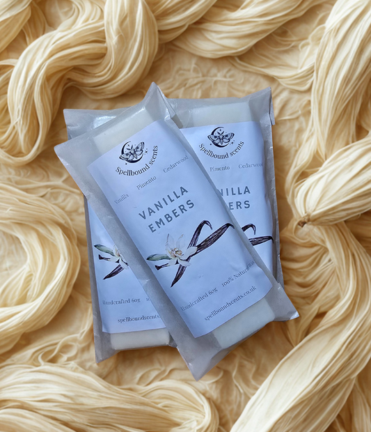 Vanilla Embers Wax Melts – A Warm Embrace in Every Flicker