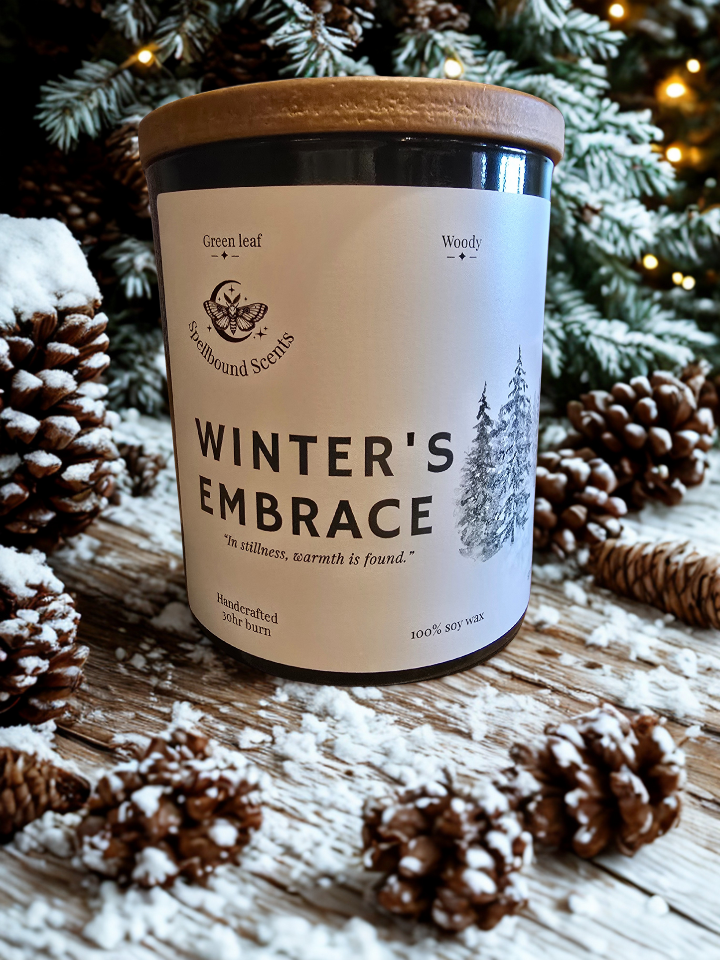 Winter’s Embrace Candle – Raspberry, Pine, Clove & Caramel