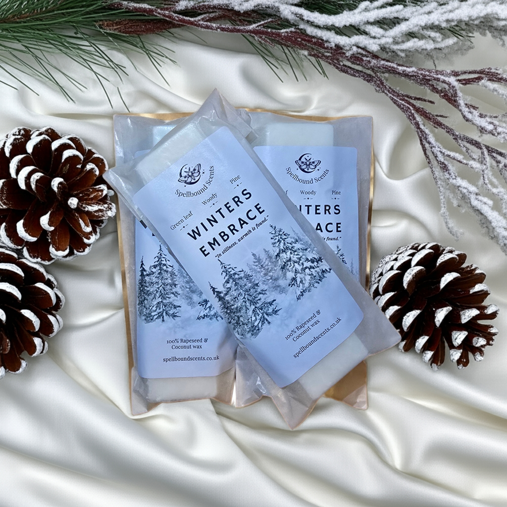 Winter’s Embrace Wax Melts – Rapeseed & Coconut Wax with Pine, Clove & Caramel