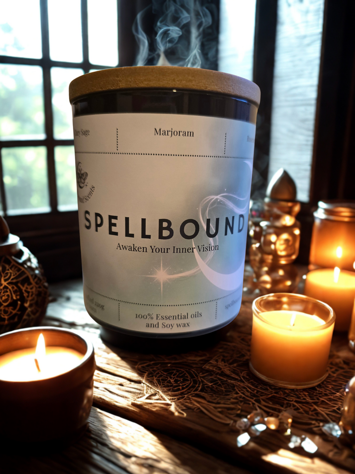 Spellbound Candle – Eco-Luxury Soy Wax Candle for Intuition, Focus & Emotional Balance