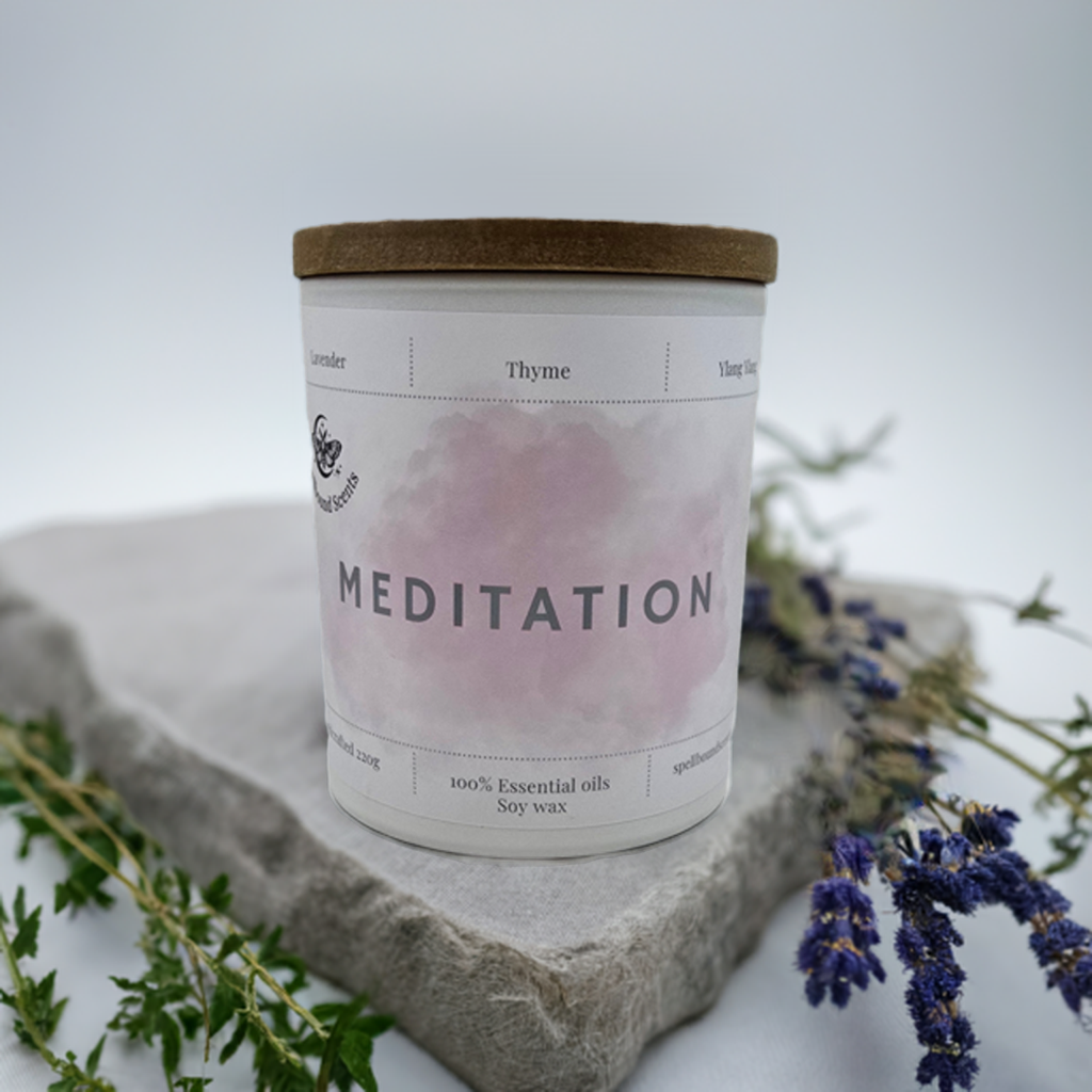 Meditation Candle – Lavender, Thyme & Ylang Ylang for Deep Focus and Relaxation