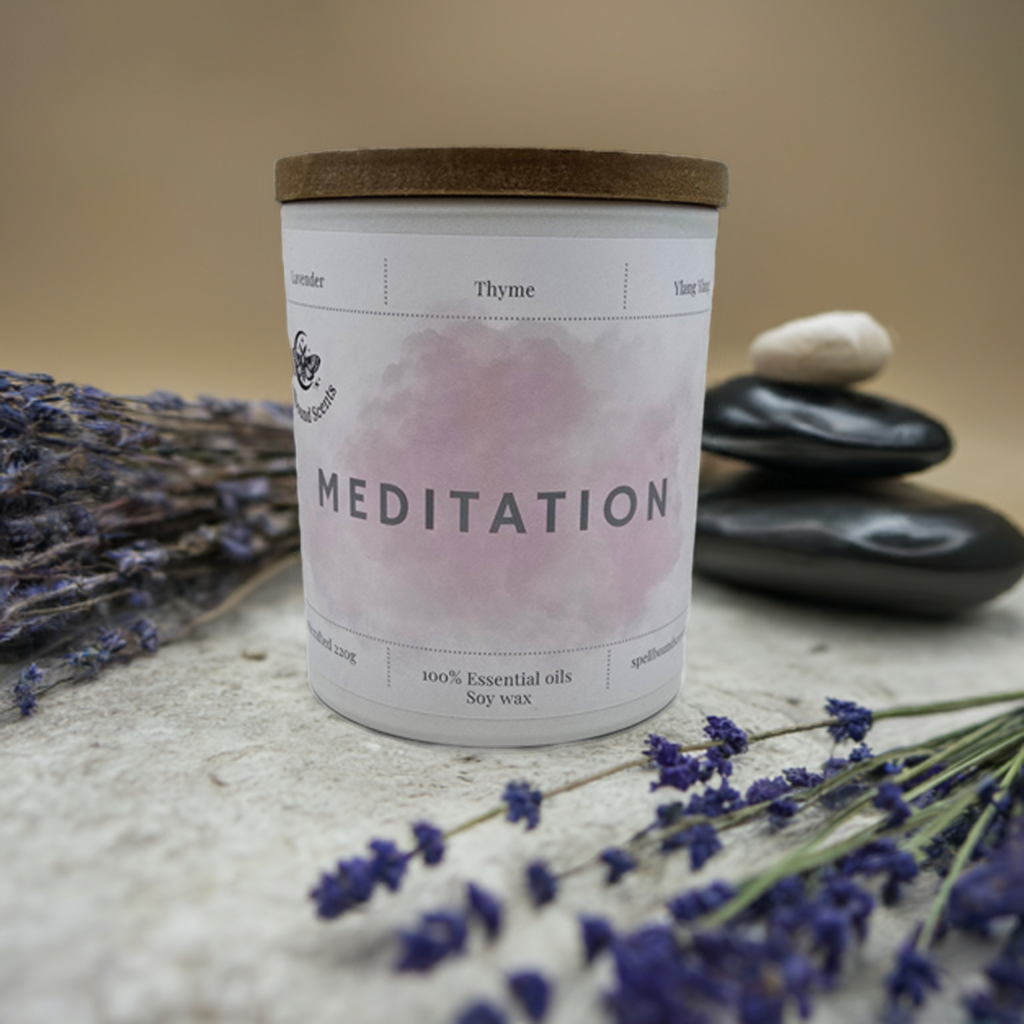 Meditation Candle – Lavender, Thyme & Ylang Ylang for Deep Focus and Relaxation