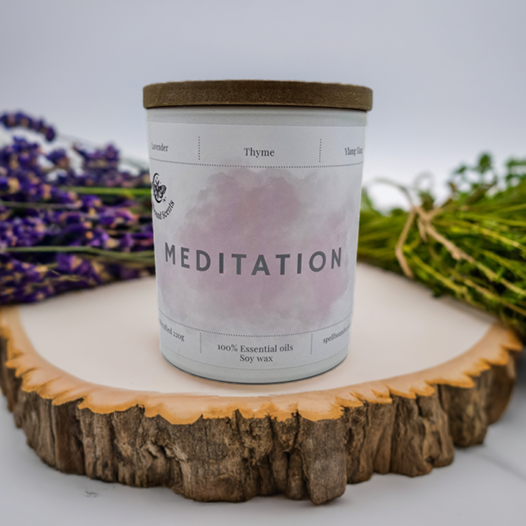 Meditation Candle – Lavender, Thyme & Ylang Ylang for Deep Focus and Relaxation