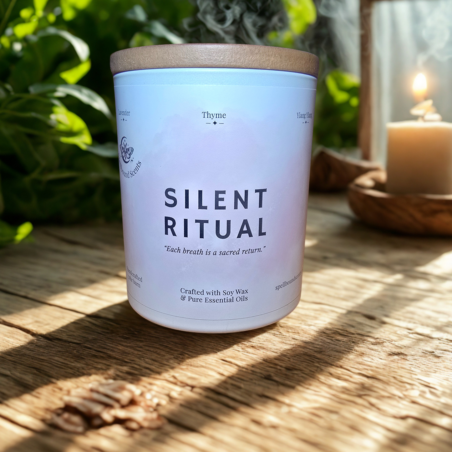 Silent Ritual Essential Oil Candle – Lavender, Thyme & Ylang Ylang