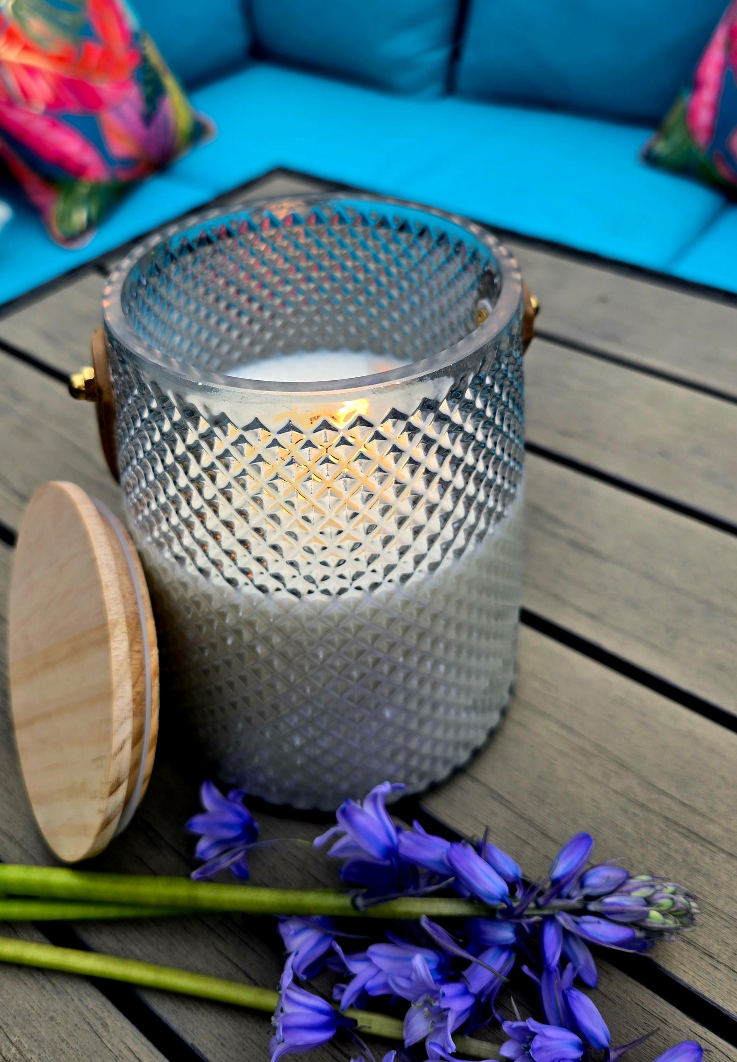 Luna Haven: Luxury Garden Candle with Insect-Repelling Essence