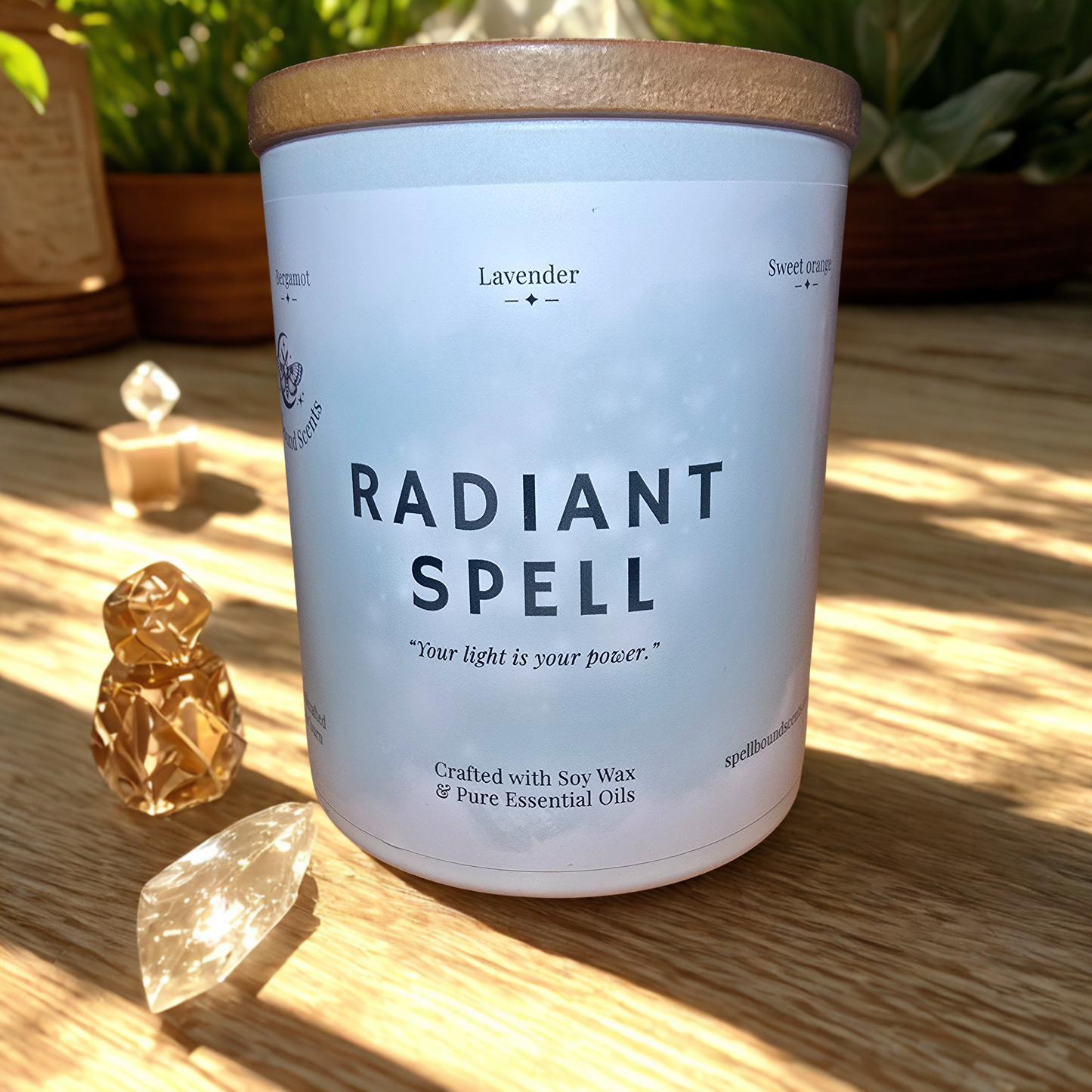 Radiant Spell Essential Oil Candle – Bergamot, Lavender & Sweet Orange