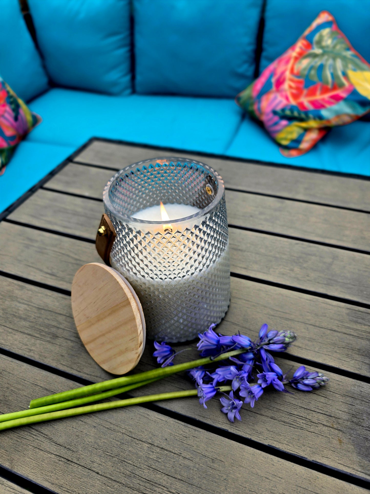 Luna Haven: Luxury Garden Candle with Insect-Repelling Essence