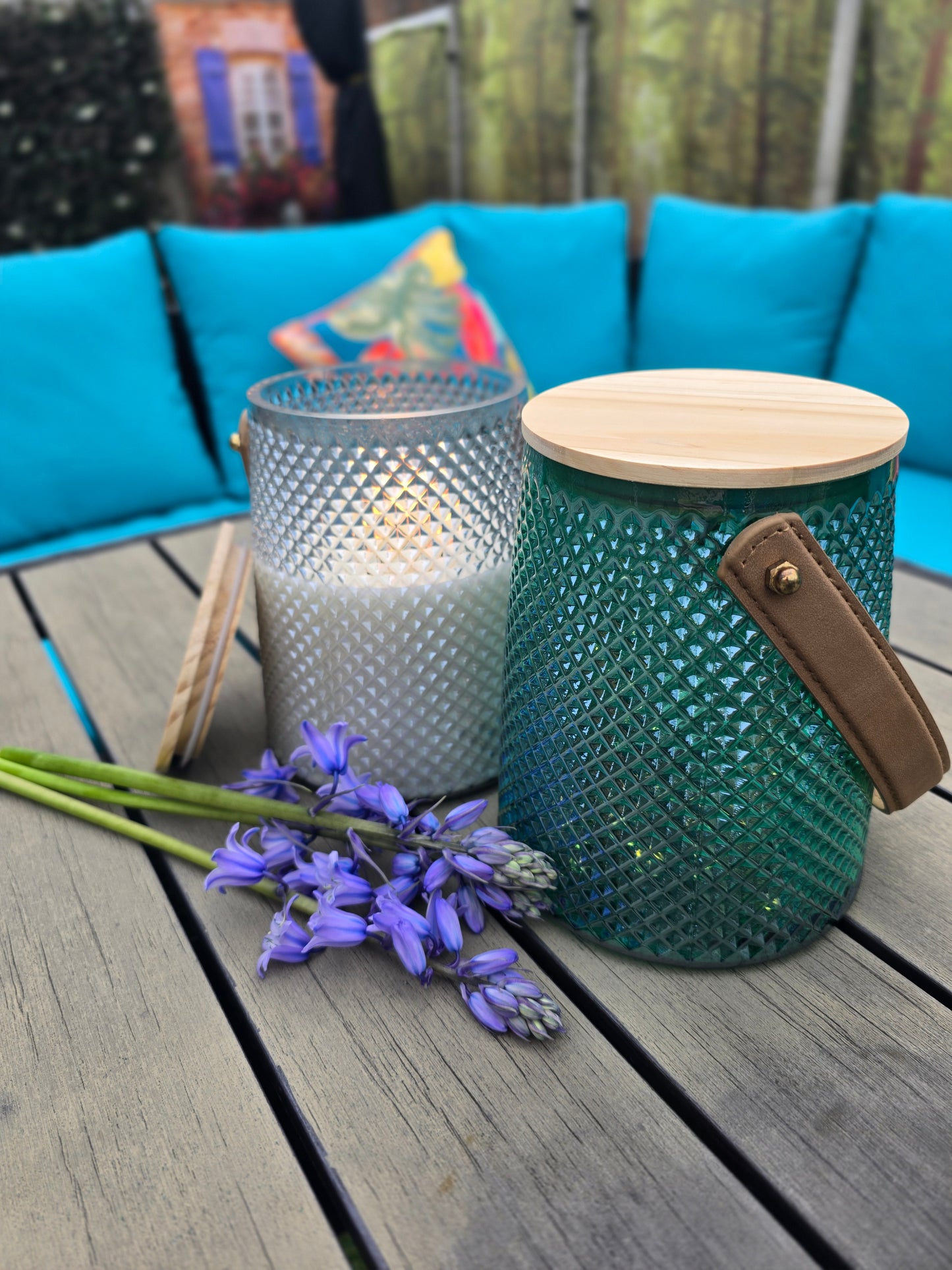 Luna Haven: Luxury Garden Candle with Insect-Repelling Essence