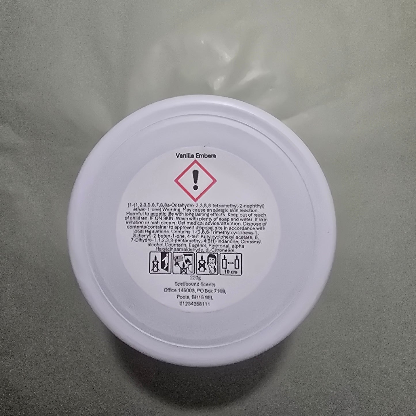 Vanilla Embers Fragrance Oil Candle – Spiced Vanilla & Smouldering Woods