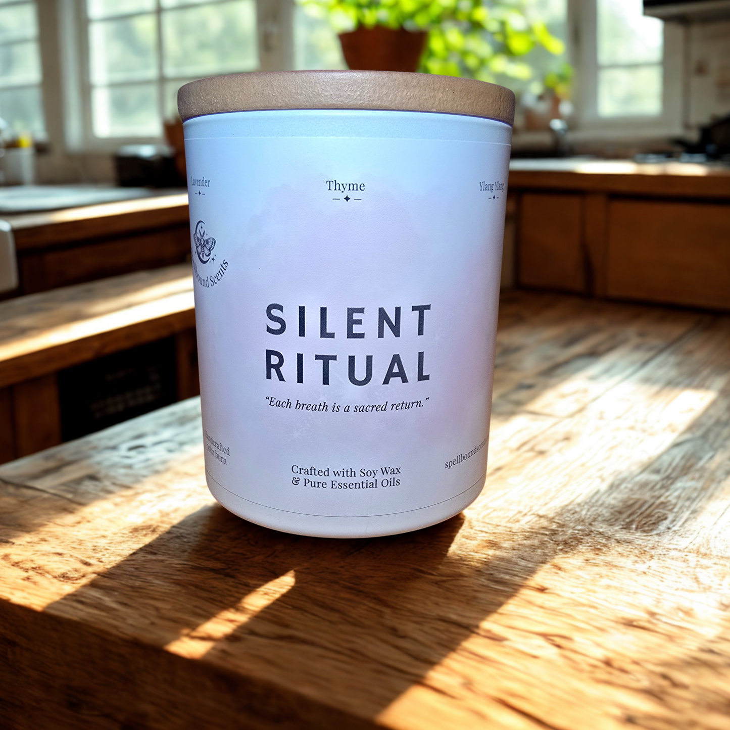 Silent Ritual Essential Oil Candle – Lavender, Thyme & Ylang Ylang