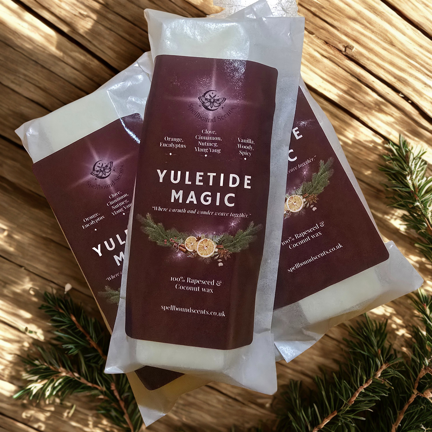 Yuletide Magic Wax Melts | Festive Spiced Orange & Vanilla | Spellbound Scents