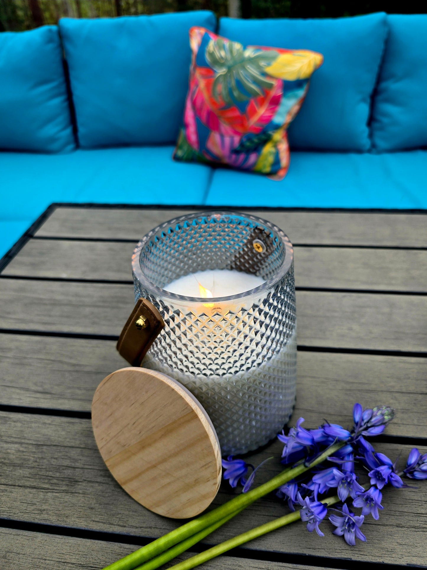 Luna Haven: Luxury Garden Candle with Insect-Repelling Essence