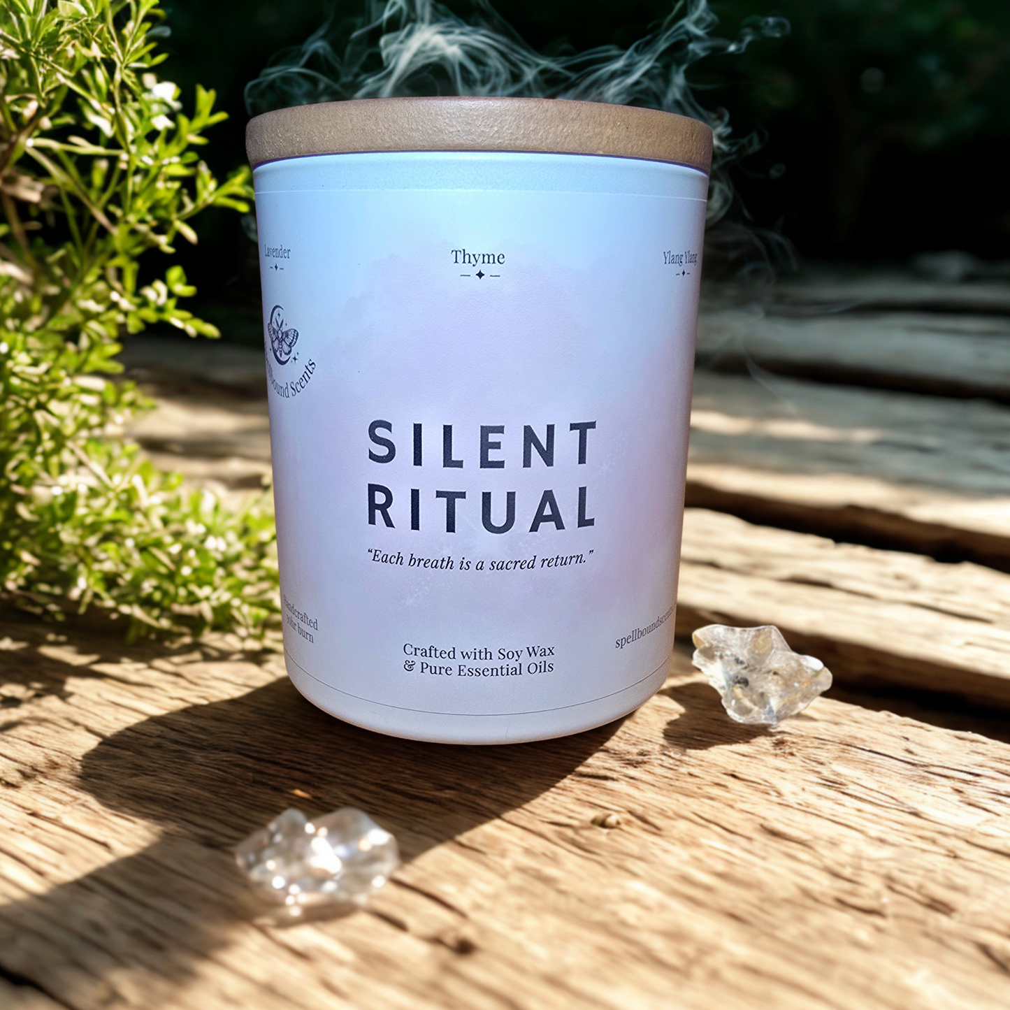 Silent Ritual Essential Oil Candle – Lavender, Thyme & Ylang Ylang