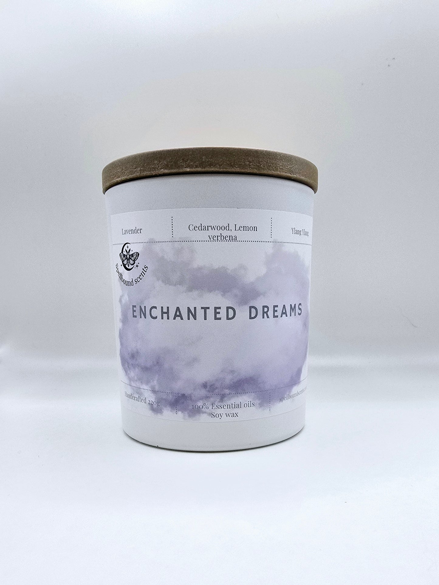 Enchanted Dreams Candle – Cedarwood, Lavender & Ylang Ylang for Deep Sleep and Relaxation