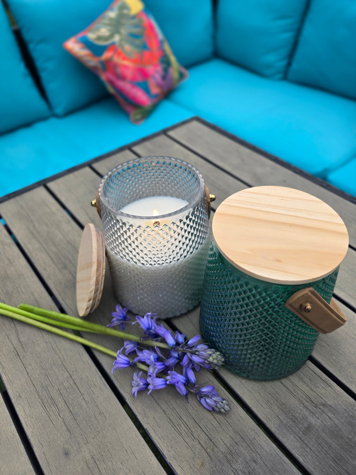 Luna Haven: Luxury Garden Candle with Insect-Repelling Essence