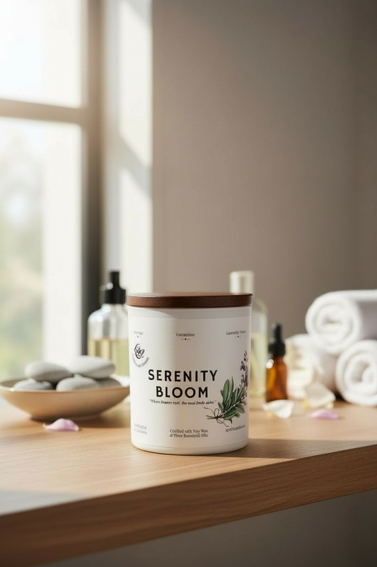 Serenity Bloom – Essential Oil Candle