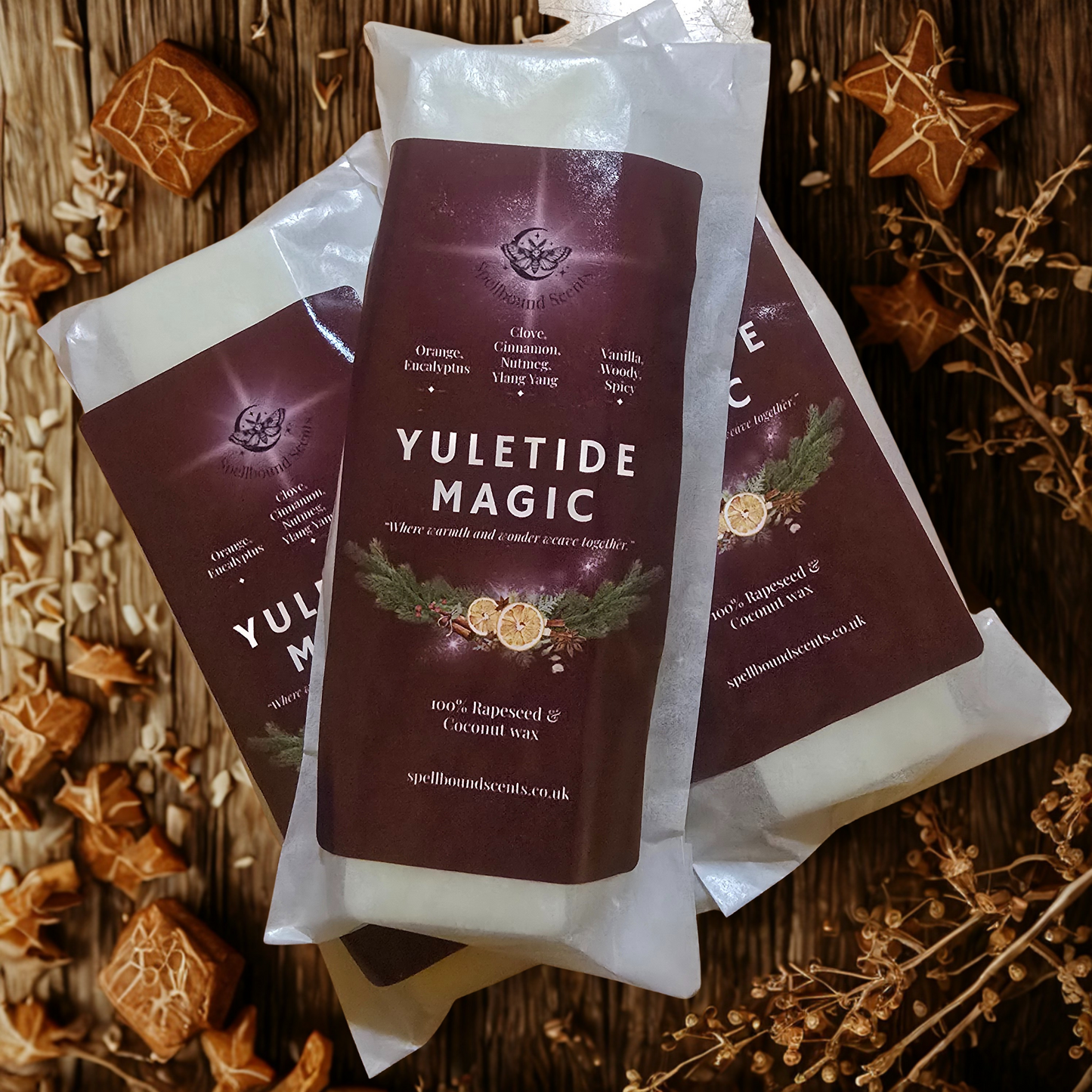 Yuletide Magic Wax Melts | Festive Spiced Orange & Vanilla | Spellbound Scents
