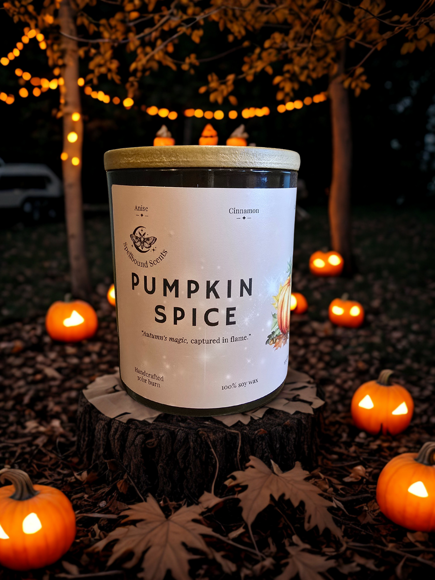 Pumpkin Spice Candle – Eco-Luxury Soy Wax Candle with Cinnamon, Nutmeg, Clove & Sweet Pumpkin