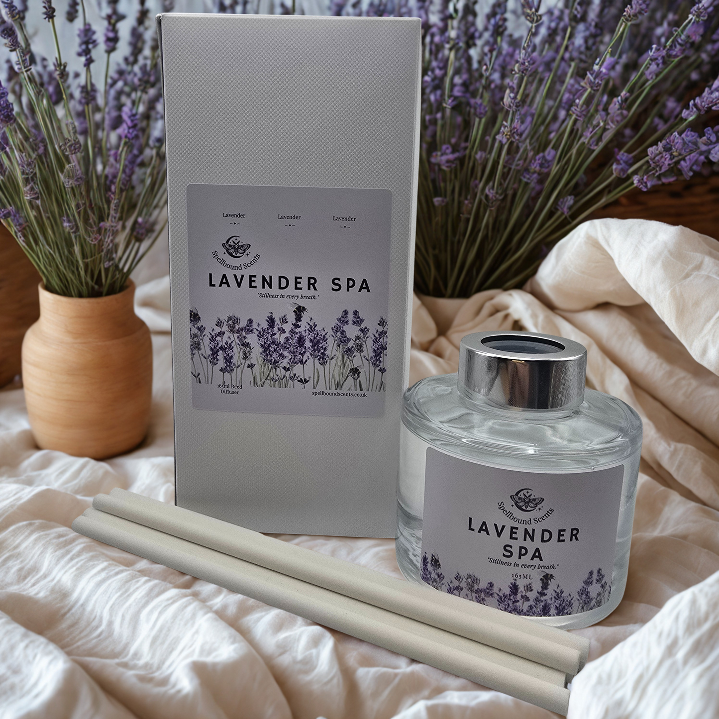 Lavender Spa Reed Diffuser – Tranquillity, Balance & Spellbound Serenity