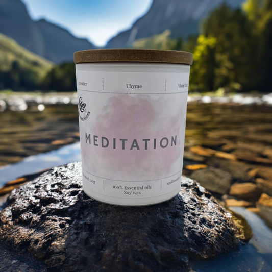 Meditation Candle – Lavender, Thyme & Ylang Ylang for Deep Focus and Relaxation