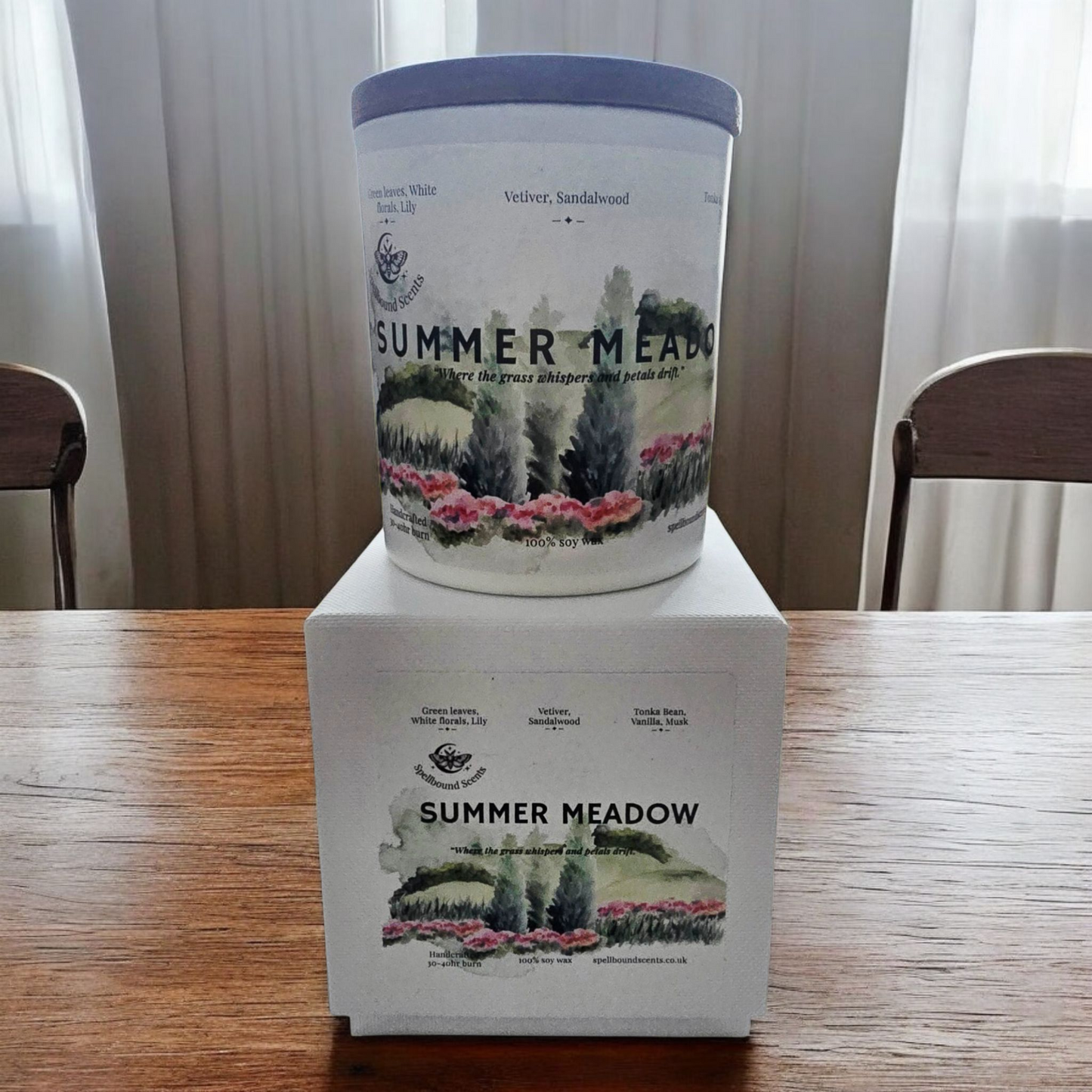 Summer Meadows Fragrance Oil Candle – Lily, Soft Florals & Cotton Musk