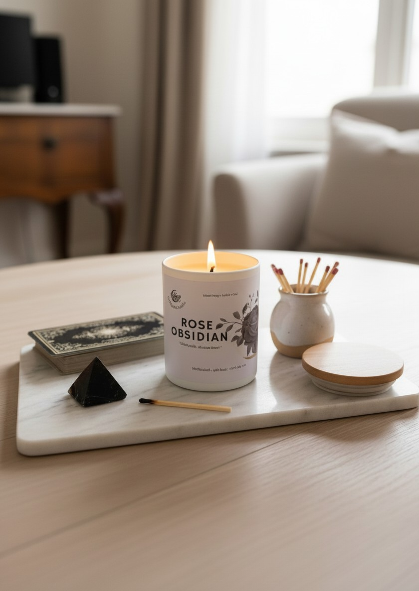 Rose Obsidian – Luxury Soy Candle