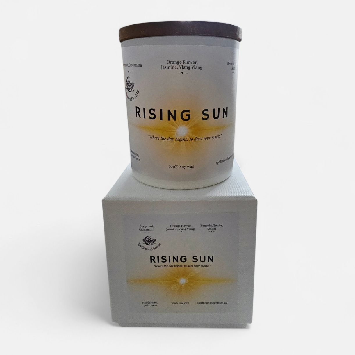 Rising Sun Fragrance Oil Candle – Bergamot, Orange Blossom & Warm Amber