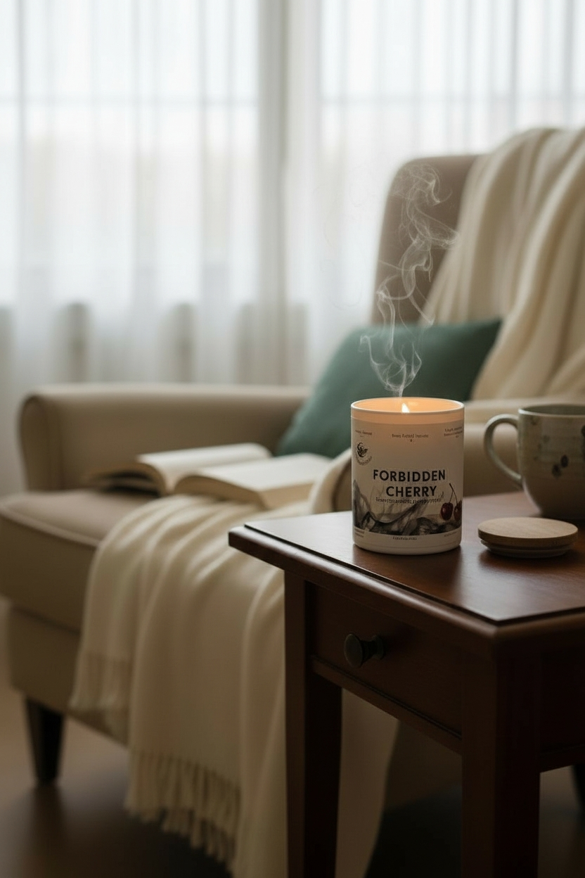 Forbidden Cherry Fragrance Oil Candle – Dark Cherry, Vanilla & Tonka