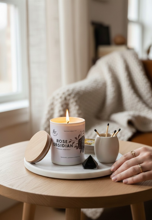 Rose Obsidian – Luxury Soy Candle