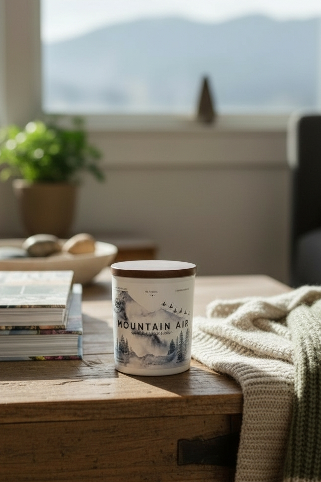 Mountain Air Fragrance Oil Candle – Pine, Eucalyptus & Fresh Cedar