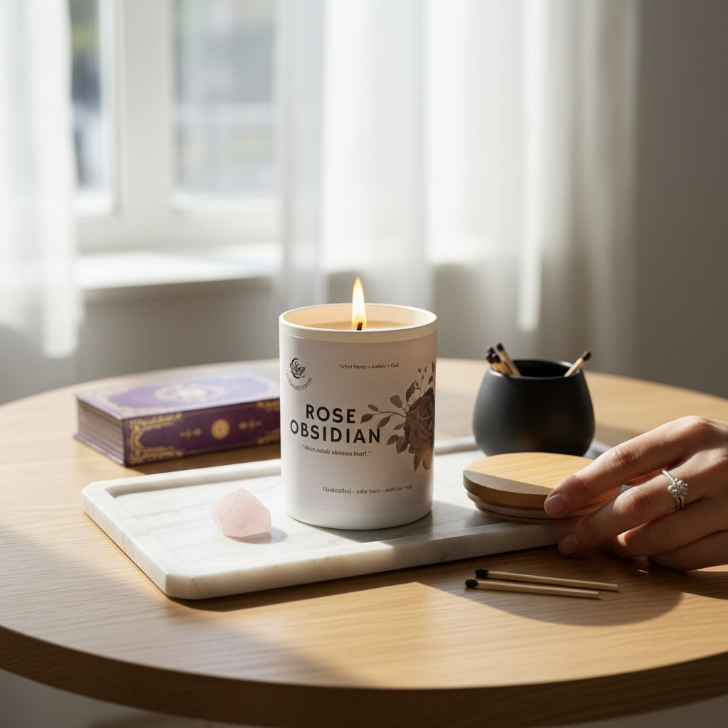 Rose Obsidian – Luxury Soy Candle