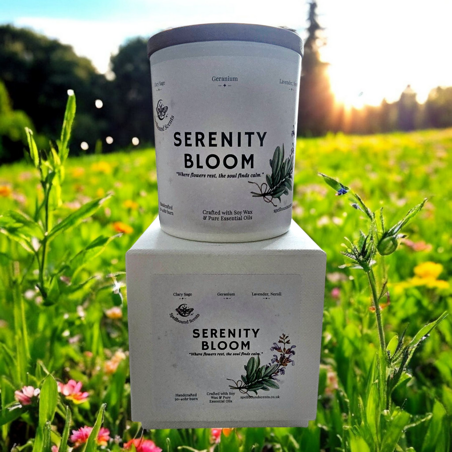 Serenity Bloom – A Candle for Deep Relaxation & Restful Sleep