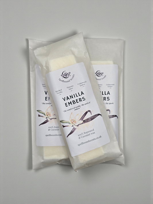 Vanilla Embers Wax Melts – A Warm Embrace in Every Flicker