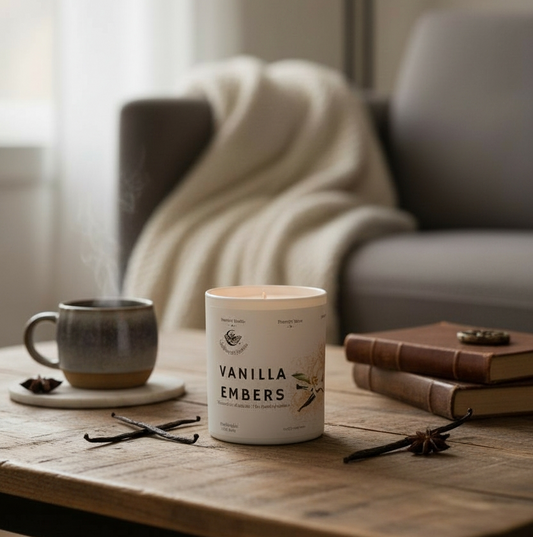 Vanilla Embers Fragrance Oil Candle – Spiced Vanilla & Smouldering Woods