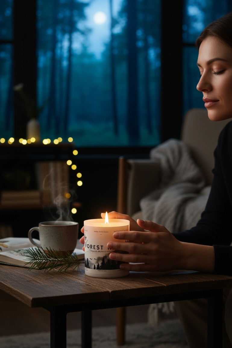 Forest Walk Fragrance Oil Candle – Moss, Vetiver & Ancient Woods