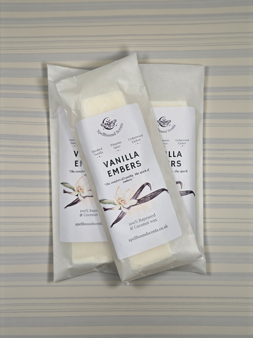 Vanilla Embers Wax Melts – A Warm Embrace in Every Flicker