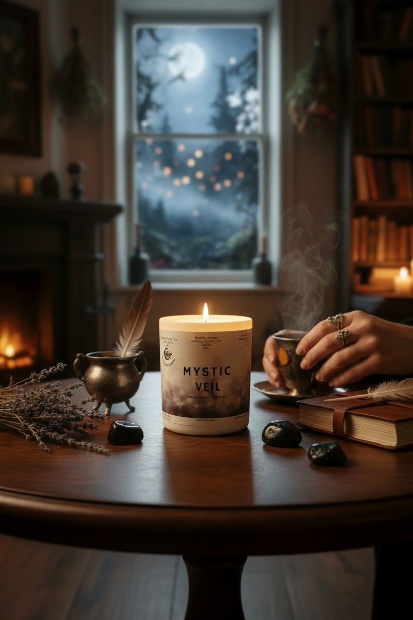 Mystic Veil Fragrance Oil Candle – Neroli, Jasmine & Soft Incense