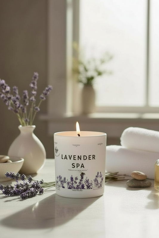 Lavender Spa Fragrance Oil Candle – Fresh Lavender, Soft Florals & Gentle Musk