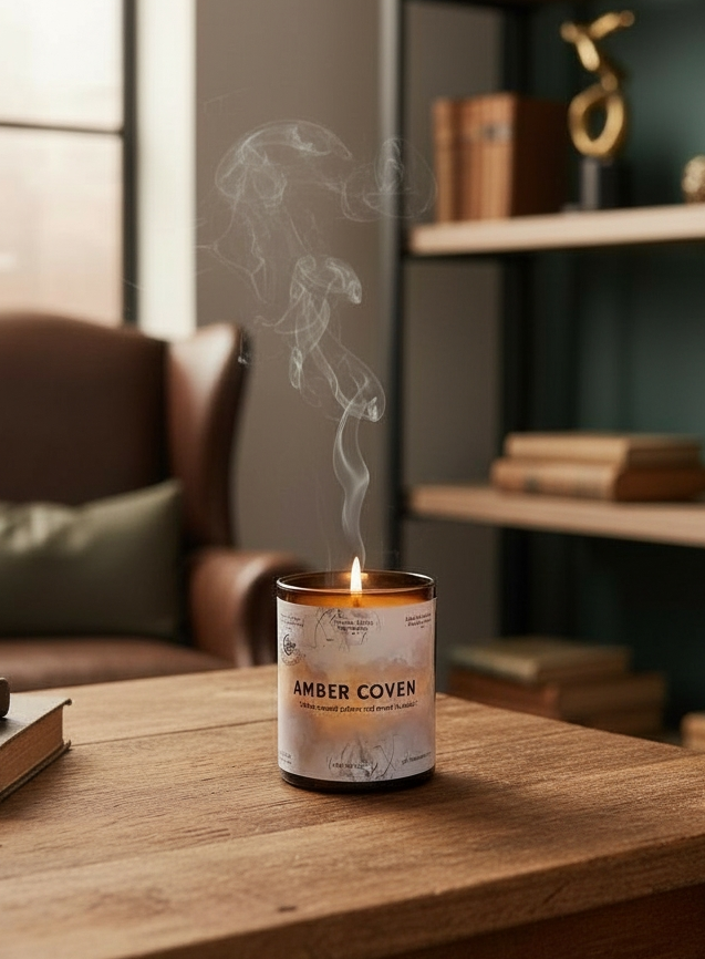 Amber Coven Fragrance Oil Candle – Warm Honey & Resinous Woods