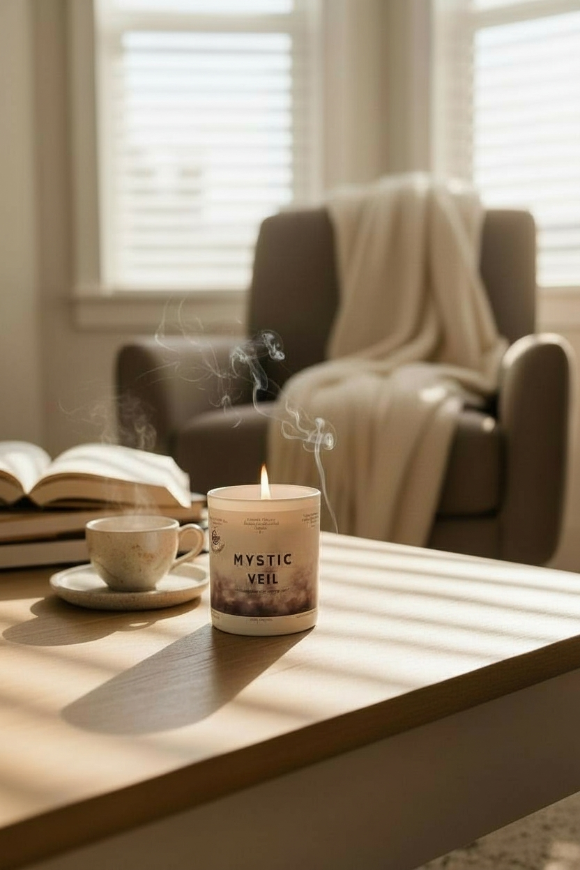 Mystic Veil Fragrance Oil Candle – Neroli, Jasmine & Soft Incense