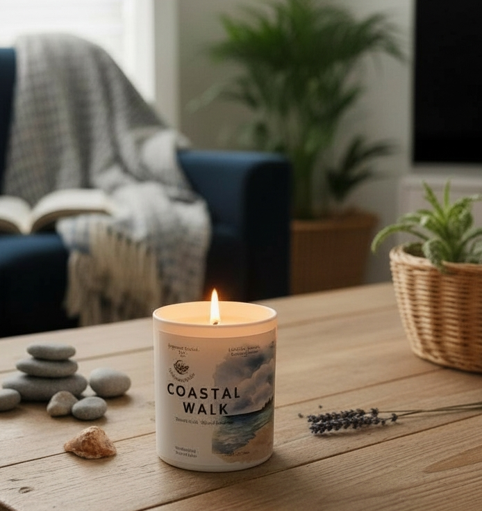 Coastal Walk Fragrance Oil Candle – Sea Salt, Citrus & Soft Woods