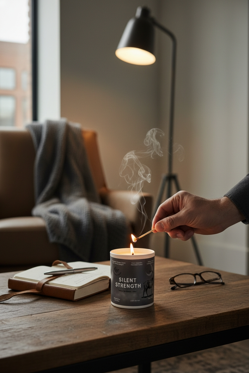 Silent Strength Fragrance Oil Candle – Clove, Patchouli & Deep Woods