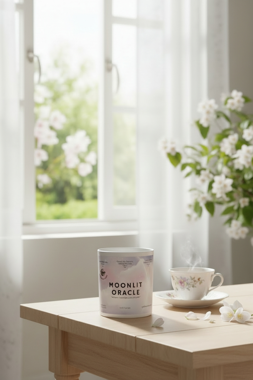 Moonlit Oracle Fragrance Oil Candle – Pear, Soft Florals & Mystic Amber