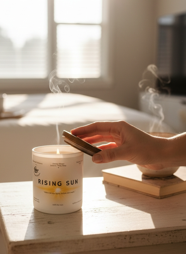 Rising Sun Fragrance Oil Candle – Bergamot, Orange Blossom & Warm Amber