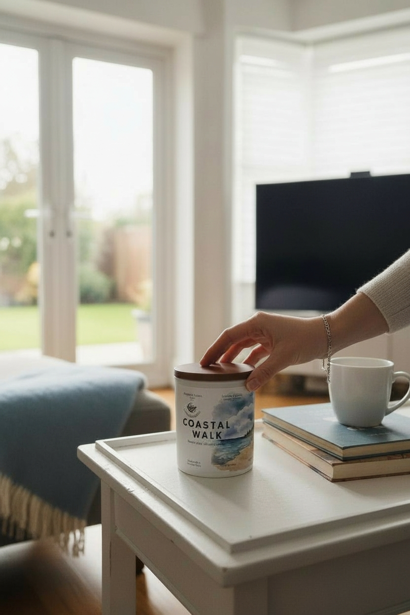 Coastal Walk Fragrance Oil Candle – Sea Salt, Citrus & Soft Woods