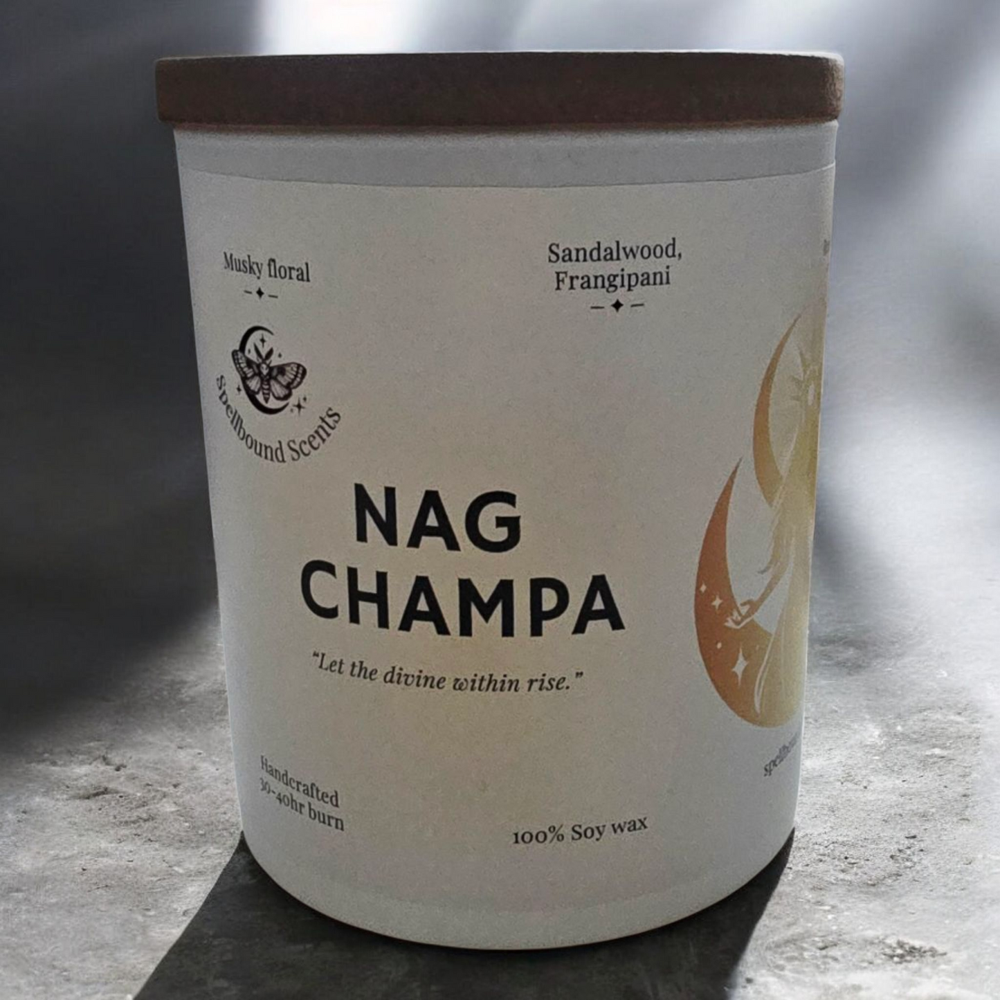 Nag Champa Fragrance Oil Candle – Sandalwood, Floral Resin & Sacred Incense