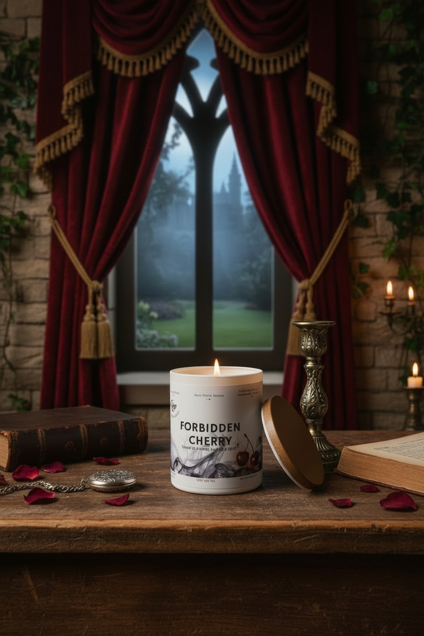 Forbidden Cherry Fragrance Oil Candle – Dark Cherry, Vanilla & Tonka