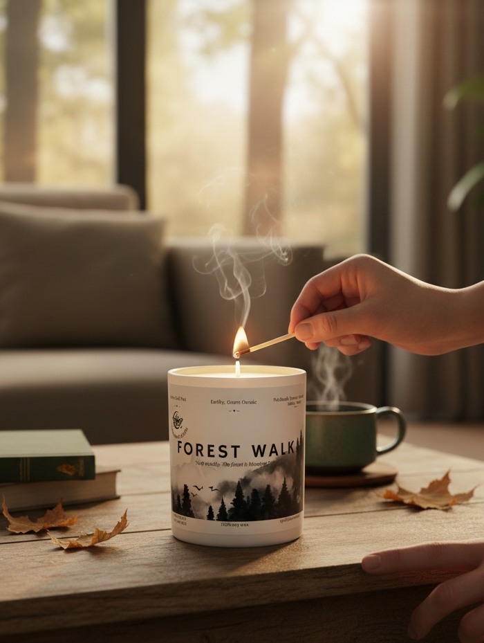 Forest Walk Fragrance Oil Candle – Moss, Vetiver & Ancient Woods