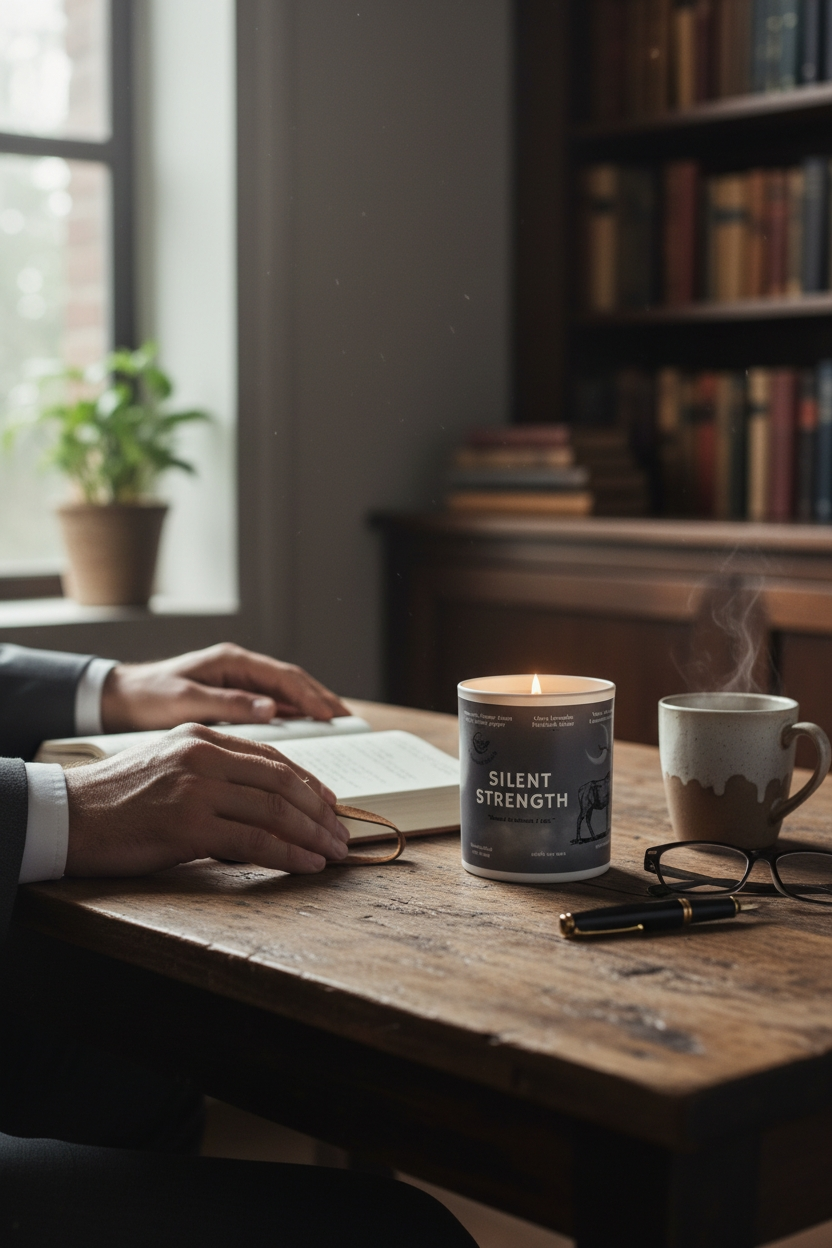 Silent Strength Fragrance Oil Candle – Clove, Patchouli & Deep Woods